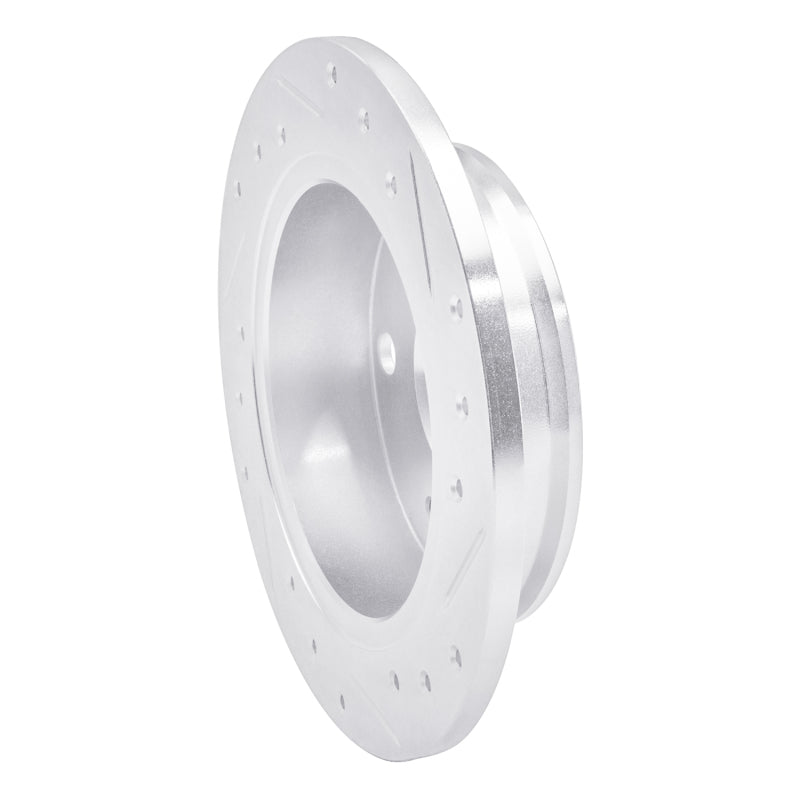 R1 Concepts R1 85-87 Toyota Corolla (US/Canada) Rear Left Drilled & Slotted Silver Brake Rotor