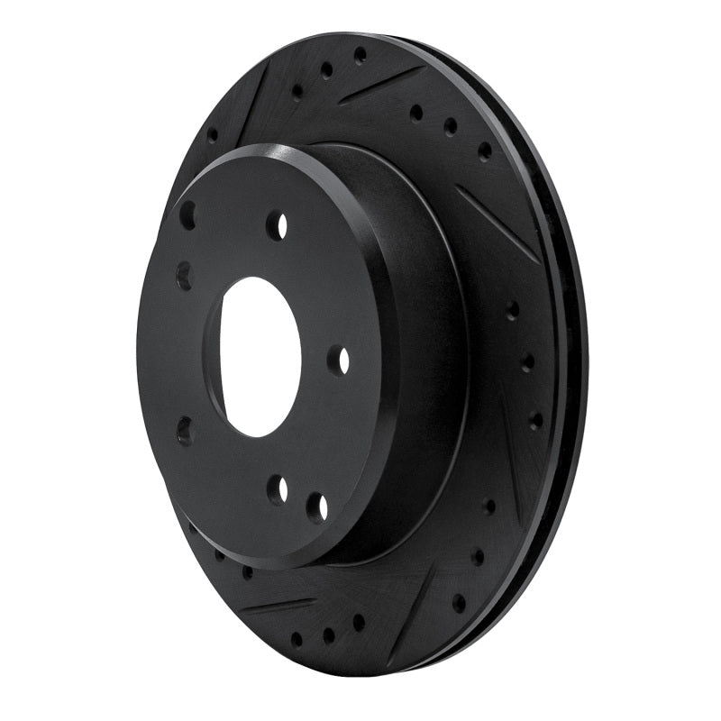 R1 Concepts R1 84-87 Chevrolet Corvette Rear Left Drilled & Slotted Black Brake Rotor