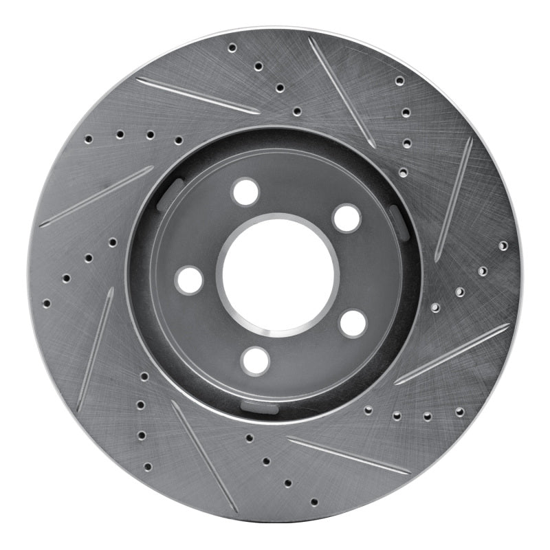 R1 Concepts R1 03-11 Ford Crown Victoria Front Left Drilled & Slotted Silver Brake Rotor