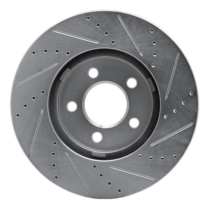 R1 Concepts R1 03-11 Ford Crown Victoria Front Left Drilled & Slotted Silver Brake Rotor