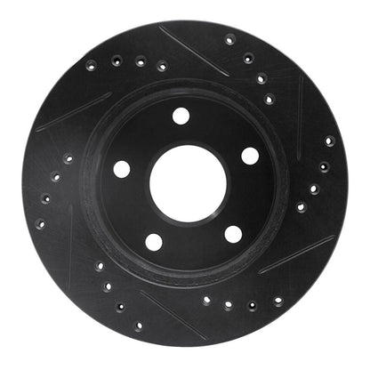R1 Concepts R1 90-97 Ford AEROSTAR Right Front Drilled & Slotted Black Brake Rotor