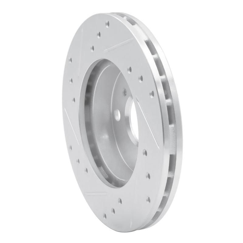 R1 Concepts R1 90-91 Toyota Celica Front Right Drilled & Slotted Silver Brake Rotor