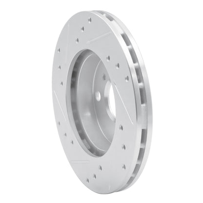 R1 Concepts R1 90-91 Toyota Celica Front Right Drilled & Slotted Silver Brake Rotor