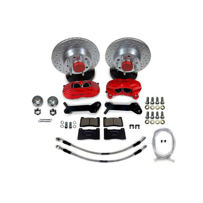 Baer Brakes 71-73 Ford Mustang 11in SS4 Int Hub Front SDZ Brake Kit - Hugger Orange