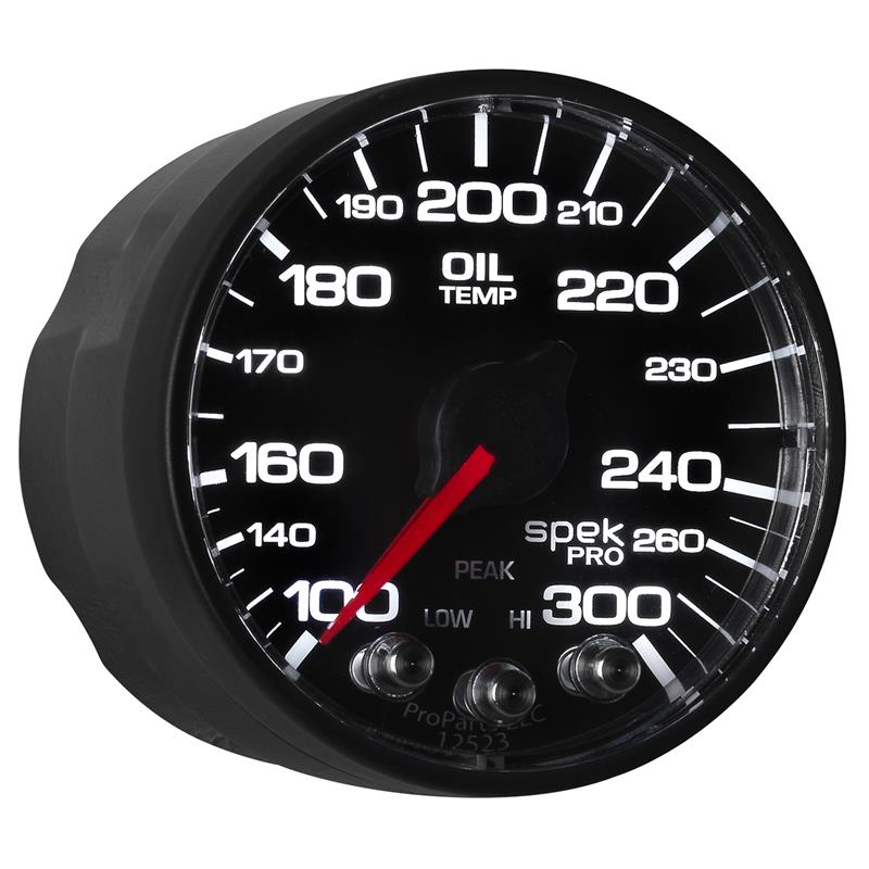 Autometer Spek-Pro 52.4mm 100-300 F Deg Digital Stepper Motor Oil Temp Gauge