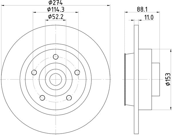 Mintex MDC2284 Brake Disc