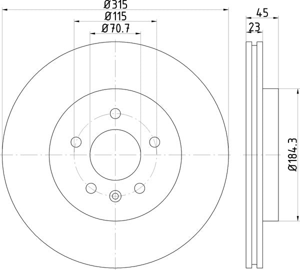 Mintex MDC2363 Brake Disc