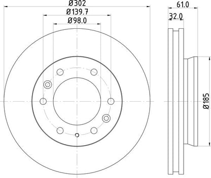 Mintex MDC2498 Brake Disc
