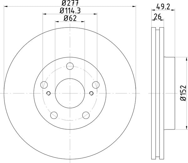 Mintex MDC2544 Brake Disc