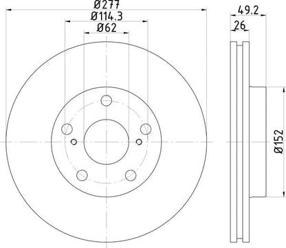 Mintex MDC2544 Brake Disc