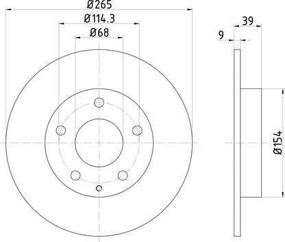 Mintex MDC2605 Brake Disc