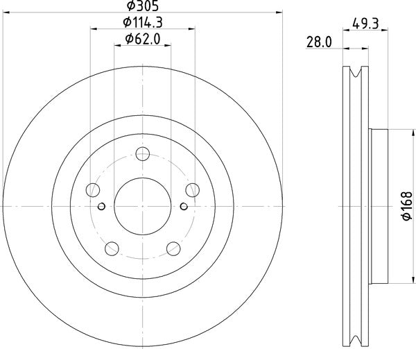 Mintex MDC3062C Brake Disc