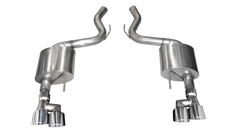CORSA Performance Corsa 2018-2023 Ford Mustang V8 5.0L 3in Axle-Back Dual Rear Exit w/ 4in Polished Pro-Series Tips