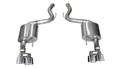 CORSA Performance Corsa 2018-2023 Ford Mustang V8 5.0L 3in Axle-Back Dual Rear Exit w/ 4in Polished Pro-Series Tips