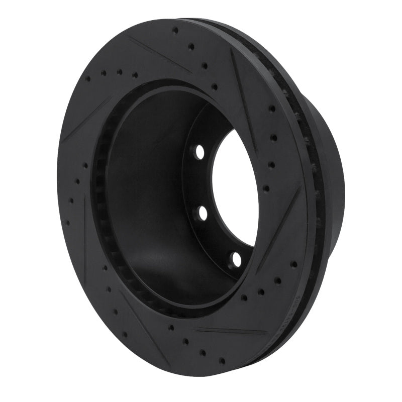 R1 Concepts R1 05-12 Ford F-250 4WD (Super Duty) Rear Left Drilled & Slotted Black Brake Rotor
