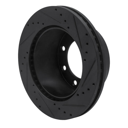 R1 Concepts R1 05-12 Ford F-250 4WD (Super Duty) Rear Left Drilled & Slotted Black Brake Rotor