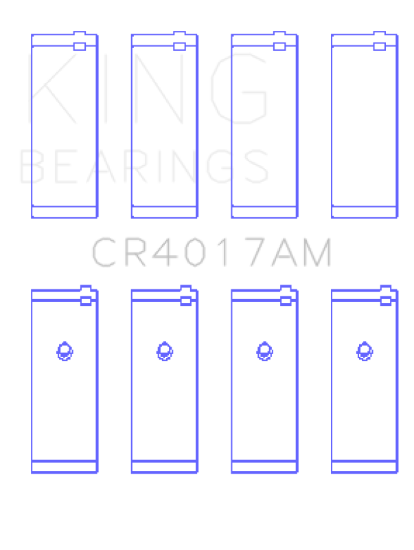King Engine Bearings Opel 1.8/2.0 X18/20Xe (Size +0.75mm) Connecting Rod Bearing Set