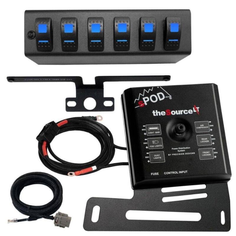 sPOD 07-08 Jeep Wrangler JK SourceLT w/Blue LED Switch Panel