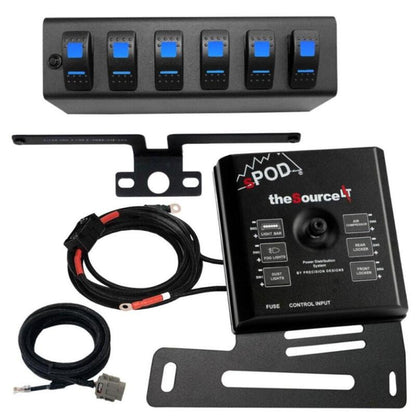 sPOD 07-08 Jeep Wrangler JK SourceLT w/Blue LED Switch Panel