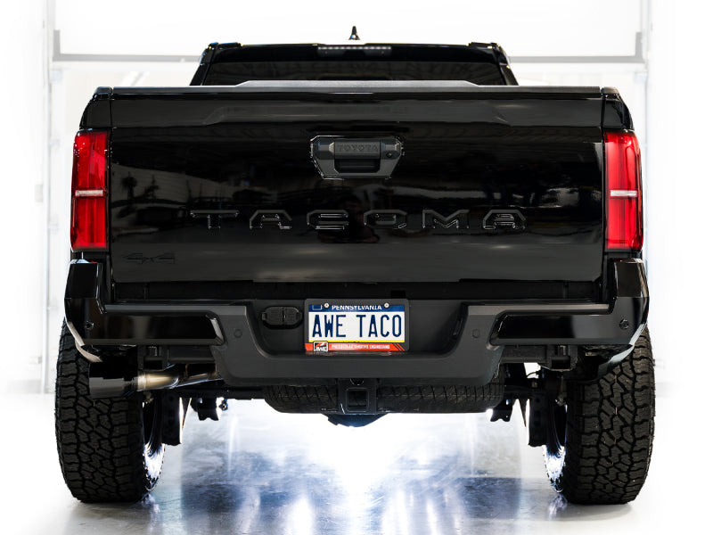 AWE Tuning Exhaust for 4th Gen Toyota Tacoma Dual Diamond Black Tips