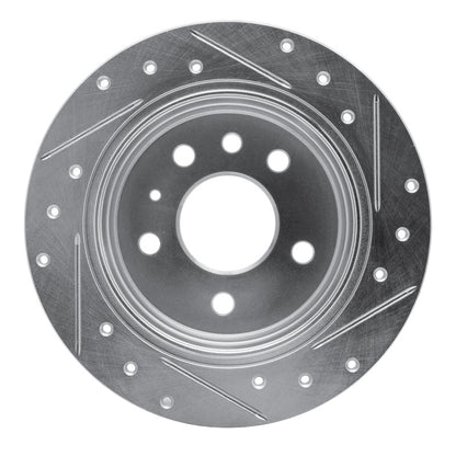 R1 Concepts R1 94-96 Saab 900 Rear Left Drilled & Slotted Silver Brake Rotor