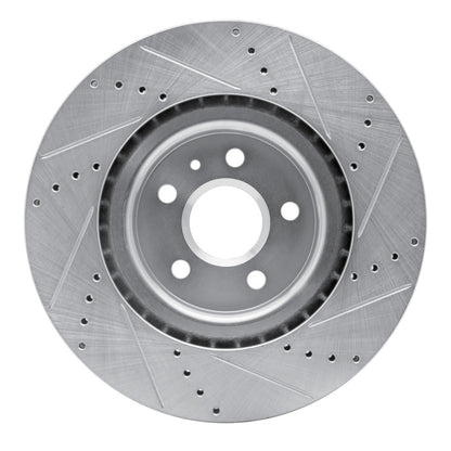 R1 Concepts R1 09-17 Buick Regal Front Left Drilled & Slotted Silver Brake Rotor