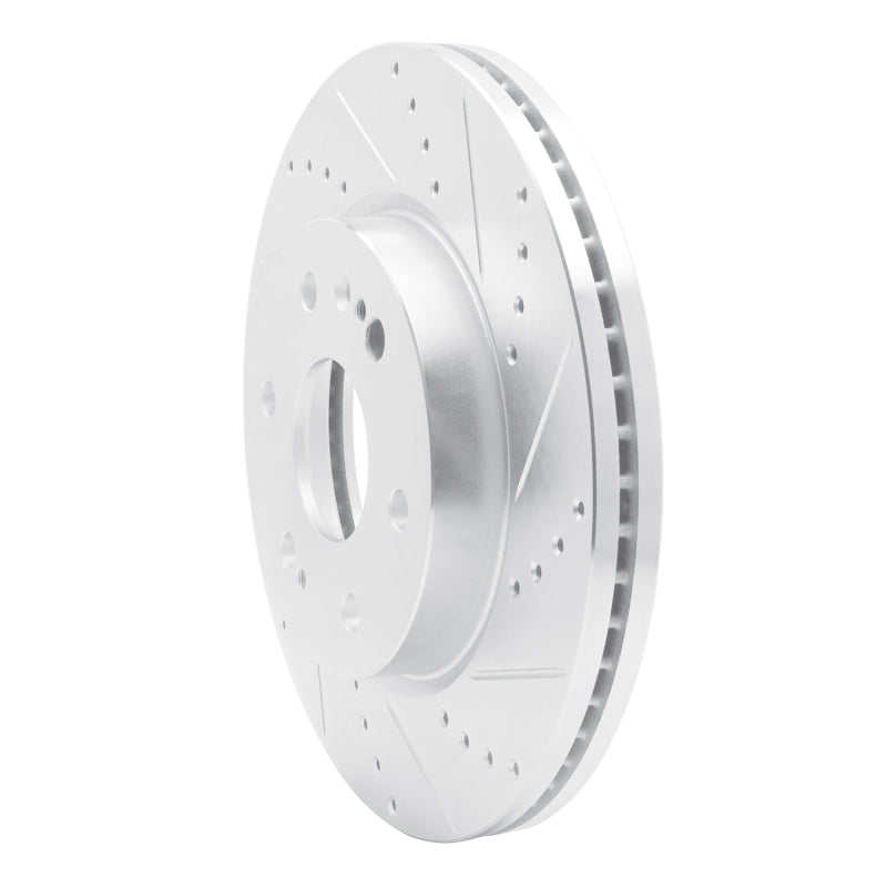 R1 Concepts R1 2019-2026 Cadillac Vistiq Front Right Drilled & Slotted Silver Brake Rotor