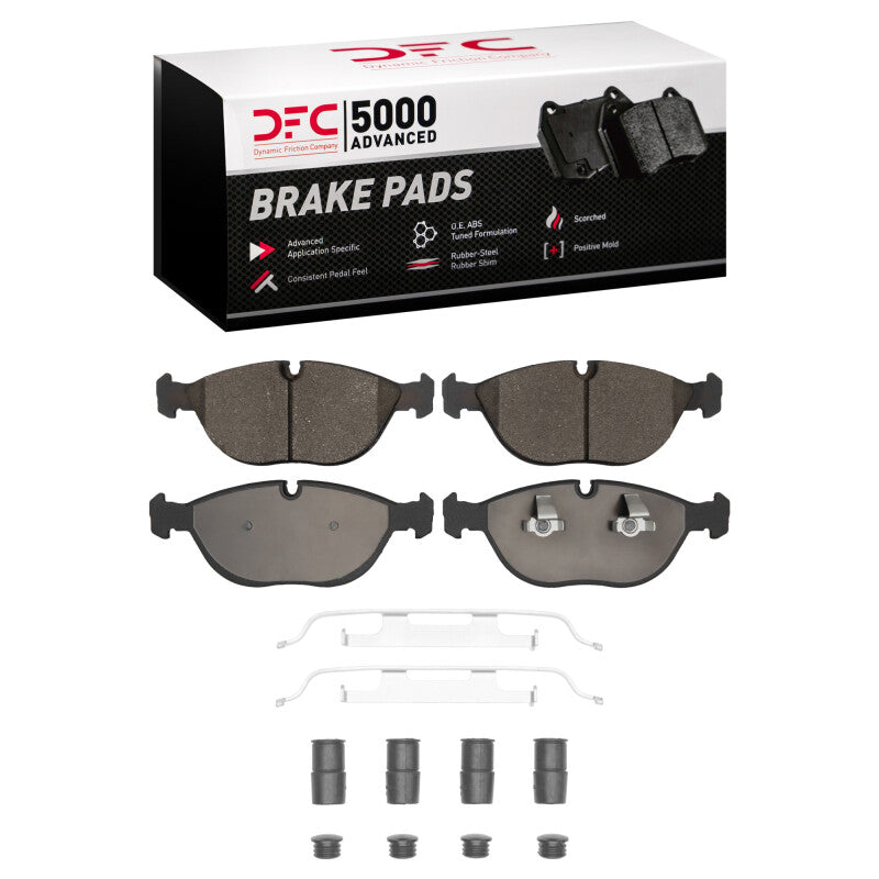 DFC 95-06 Audi TT Quattro Front 5000 Advanced Low Metallic Brake Pads and Hardware Kit