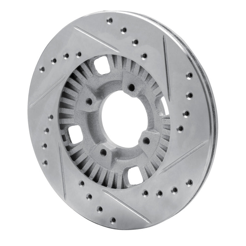 R1 Concepts R1 83-89 Isuzu Impulse Front Left Drilled & Slotted Silver Brake Rotor