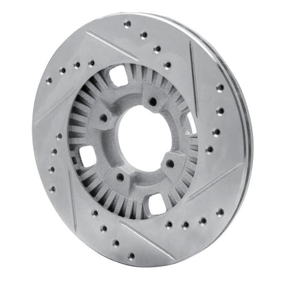 R1 Concepts R1 83-89 Isuzu Impulse Front Left Drilled & Slotted Silver Brake Rotor