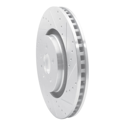 R1 Concepts R1 15-21 Ford Fusion Front Right Drilled & Slotted Silver Brake Rotor