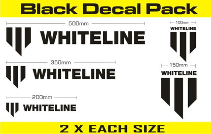 Whiteline Decal Kits 10 Pk Black