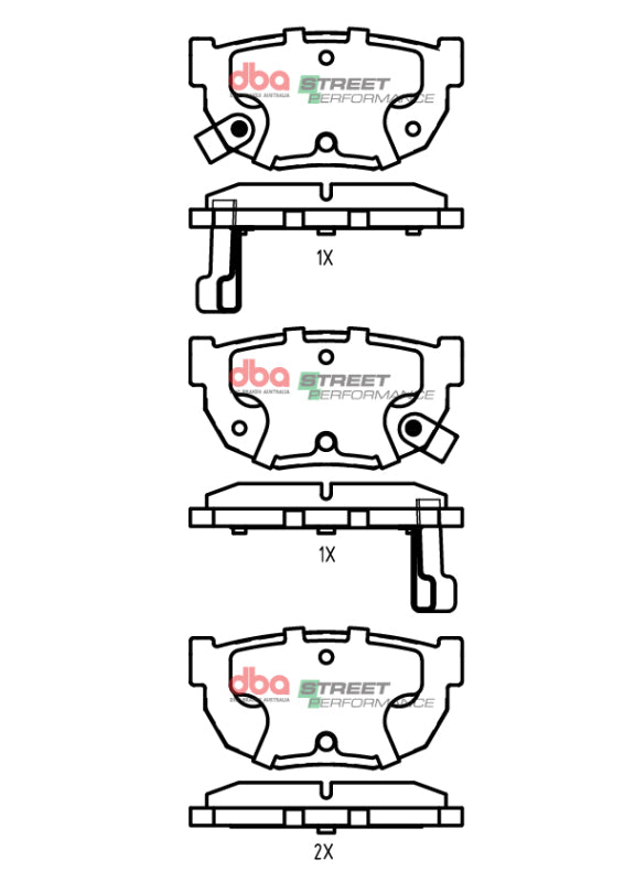 DBA 89-93 Nissan Skyline GTS R32 SP Performance Rear Brake Pads