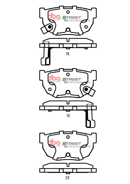 DBA 89-93 Nissan Skyline GTS R32 SP Performance Rear Brake Pads