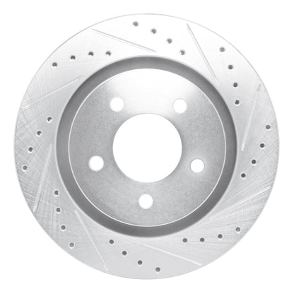 R1 Concepts R1 99-04 Chrysler 300M Front Right Drilled & Slotted Silver Brake Rotor