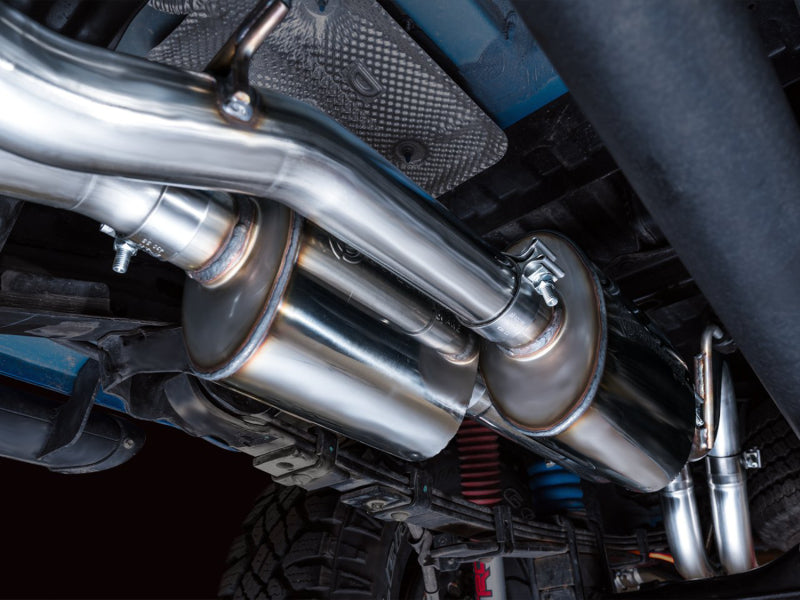 AWE Tuning 16-22 Toyota Tacoma 0FG Cat-Back Exhaust w/ BashGuard - Dual Diamond Black Tips
