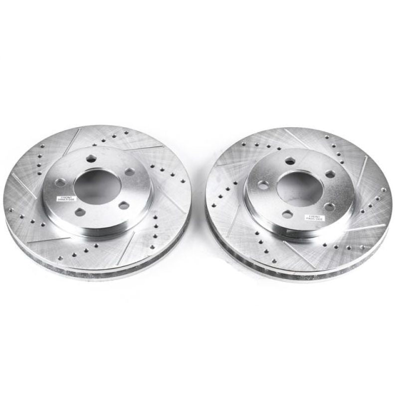 PowerStop Power Stop 05-10 Ford Mustang Front Evolution Drilled & Slotted Rotors - Pair
