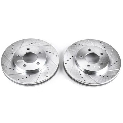 PowerStop Power Stop 05-10 Ford Mustang Front Evolution Drilled & Slotted Rotors - Pair