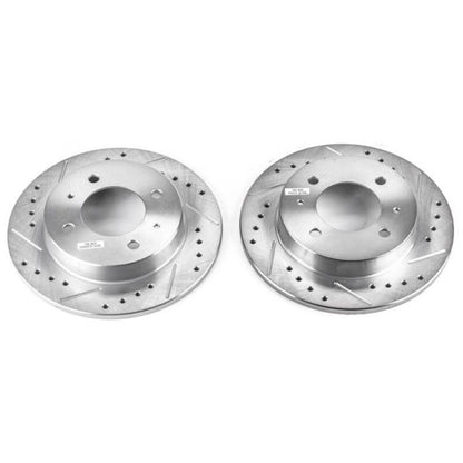 PowerStop Power Stop 97-06 Hyundai Elantra Rear Evolution Drilled & Slotted Rotors - Pair