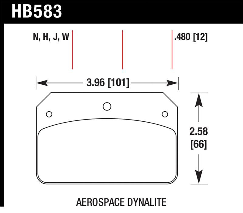 Hawk Performance Hawk DR-97 Brake Pads for Aerospace Dynalite Caliper w/ 0.218in Center Hole