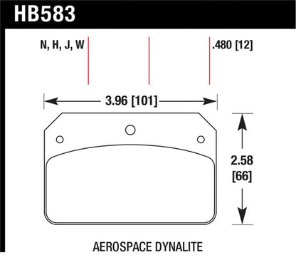 Hawk Performance Hawk DR-97 Brake Pads for Aerospace Dynalite Caliper w/ 0.218in Center Hole