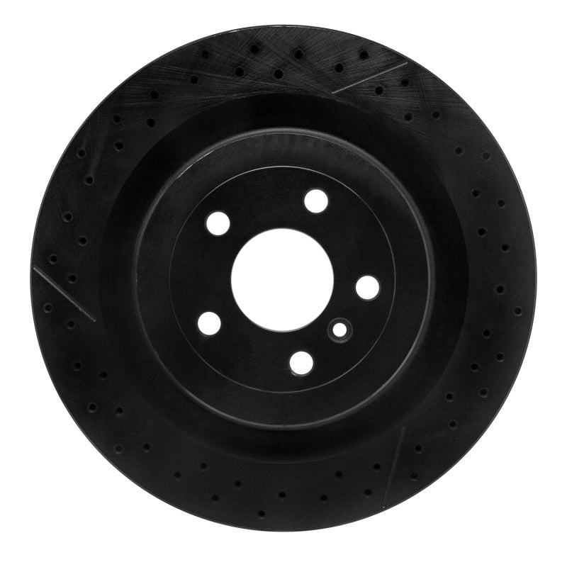 R1 Concepts R1 12-19 Mercedes-Benz GLE63 AMG S Rear Drilled & Slotted Black Brake Rotor