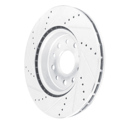 R1 Concepts R1 22-25 Jeep Grand Cherokee Front Right Drilled & Slotted Silver Brake Rotor