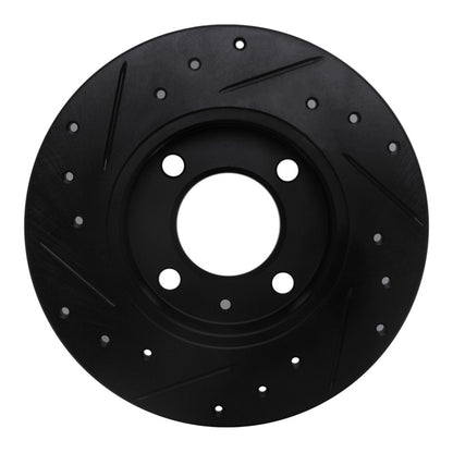R1 Concepts R1 86-93 Volkswagen Quantum Rear Right Drilled & Slotted Black Brake Rotor