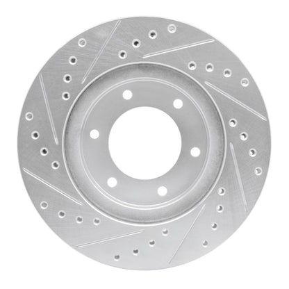 R1 Concepts R1 93-98 Toyota T100 Front Right Drilled & Slotted Silver Brake Rotor