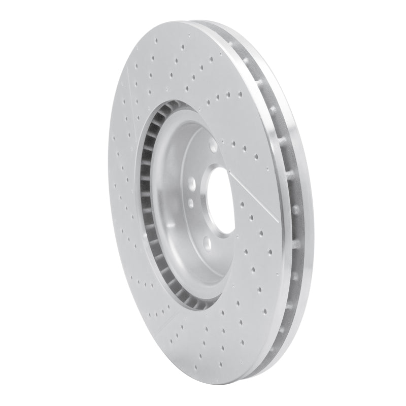 R1 Concepts R1 14-19 Mercedes-Benz GLA45 AMG Front Drilled & Slotted Silver Brake Rotor