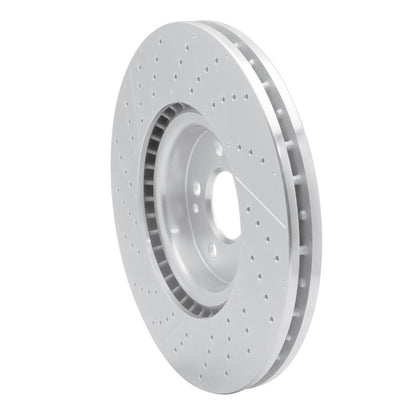 R1 Concepts R1 14-19 Mercedes-Benz GLA45 AMG Front Drilled & Slotted Silver Brake Rotor
