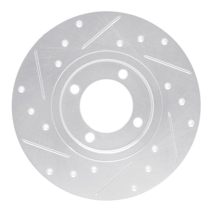R1 Concepts R1 70-79 Toyota Celica Front Right Drilled & Slotted Silver Brake Rotor