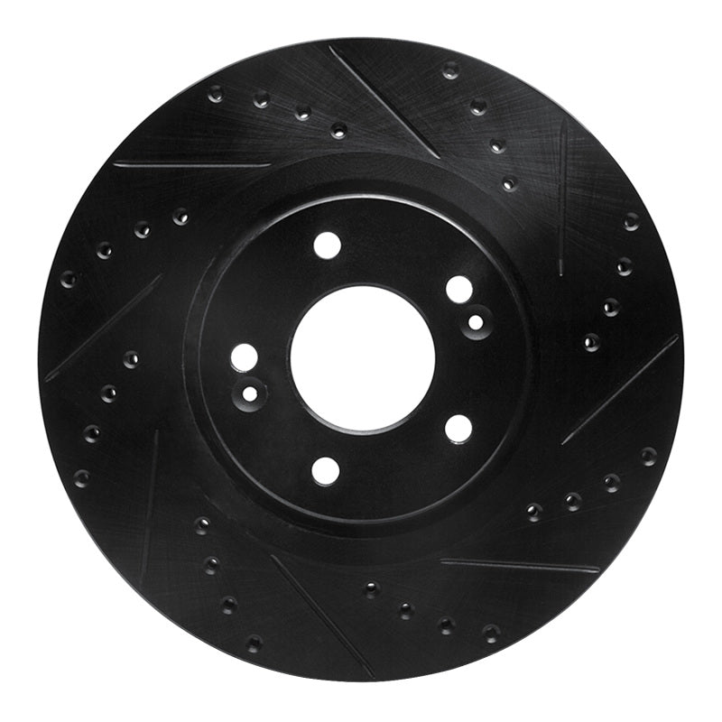 R1 Concepts R1 15-20 Kia Sorento Front Right Drilled & Slotted Black Brake Rotor