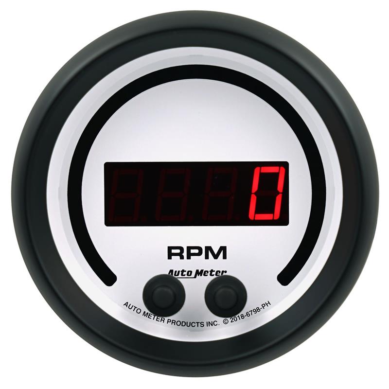 Autometer 85.7mm White 0-16K RPM Tachometer Phantom Elite Digital Gauge